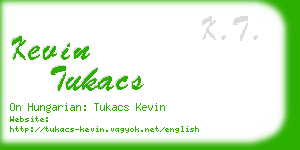 kevin tukacs business card